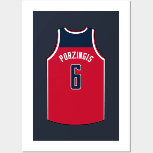 Kristaps Porzingis Washington Jersey Qiangy Posters and Art